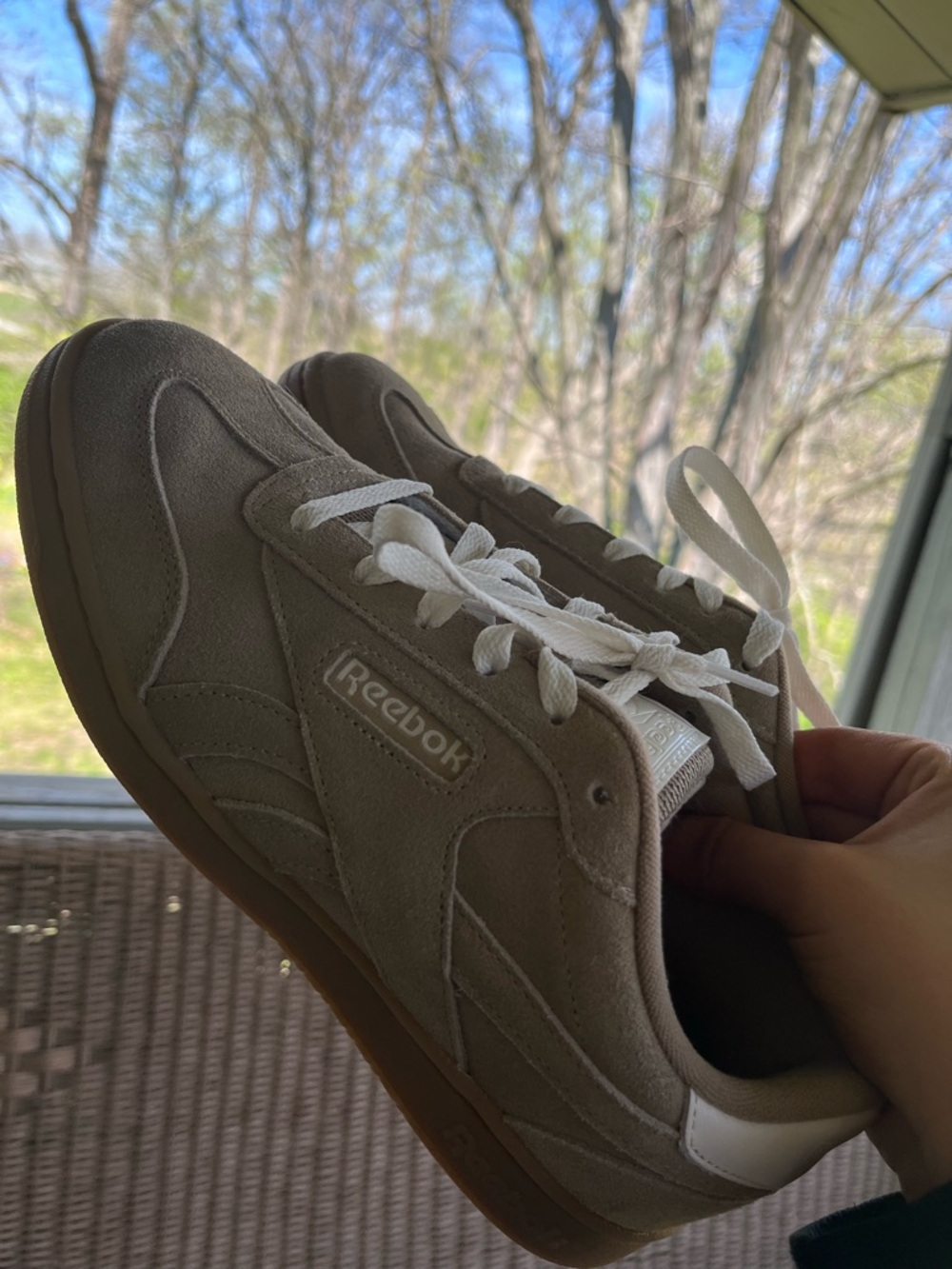 Reebok Classic Women’s Suede Shoe in Taupe